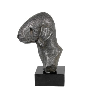 Bedlington Terrier figurki srebrne na kamieniu Art-Dog